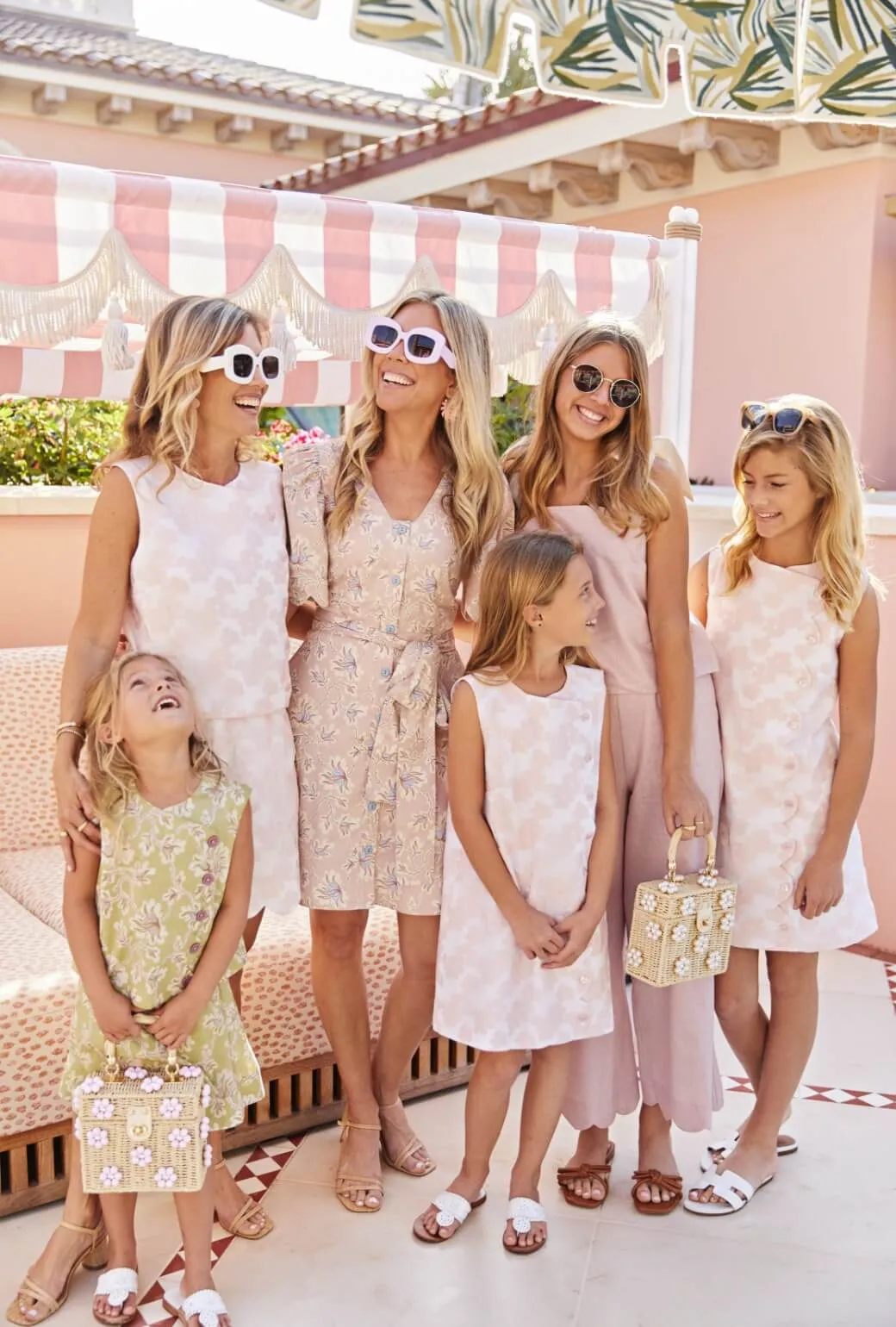 Plaid detail SAMPLE - Scallop Trousers - Pink Shimmer Linen