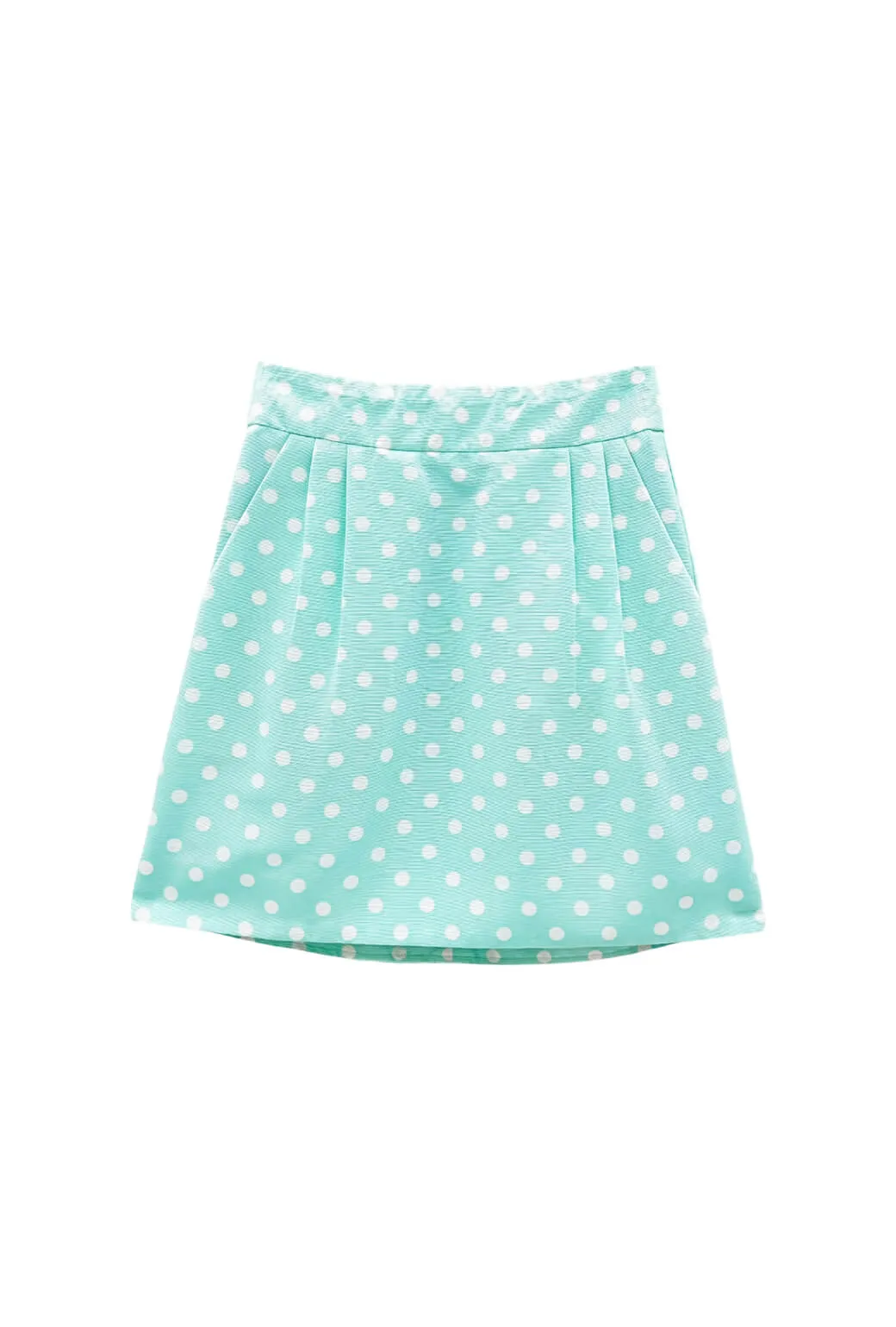 Core Essential Run for the Roses Maggie Mini Skirt - Aqua Dot