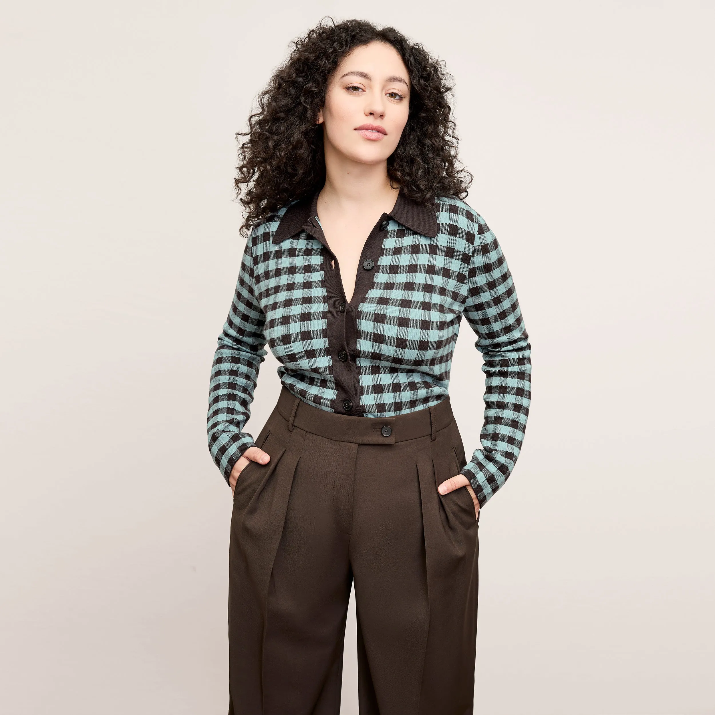 Moisture Management System Lacie Top - Eco 365Knit :: Picnic Check