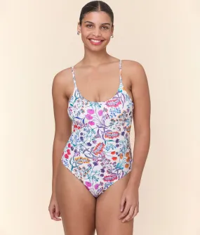 Modern Aesthetic Amalfi One Piece - Eco Nylon - Botanical Floral - Classic