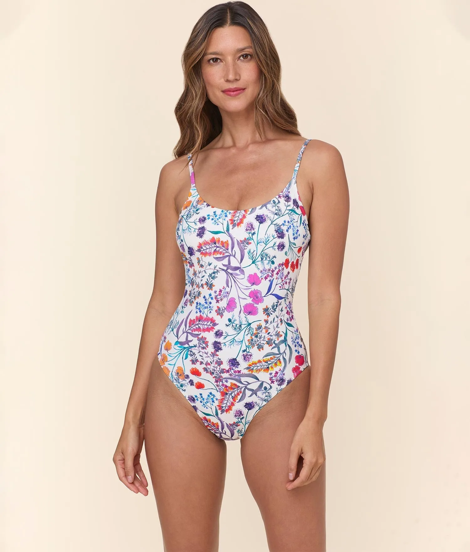 Amalfi One Piece - Eco Nylon - Botanical Floral - Classic Mold Resistant Lining