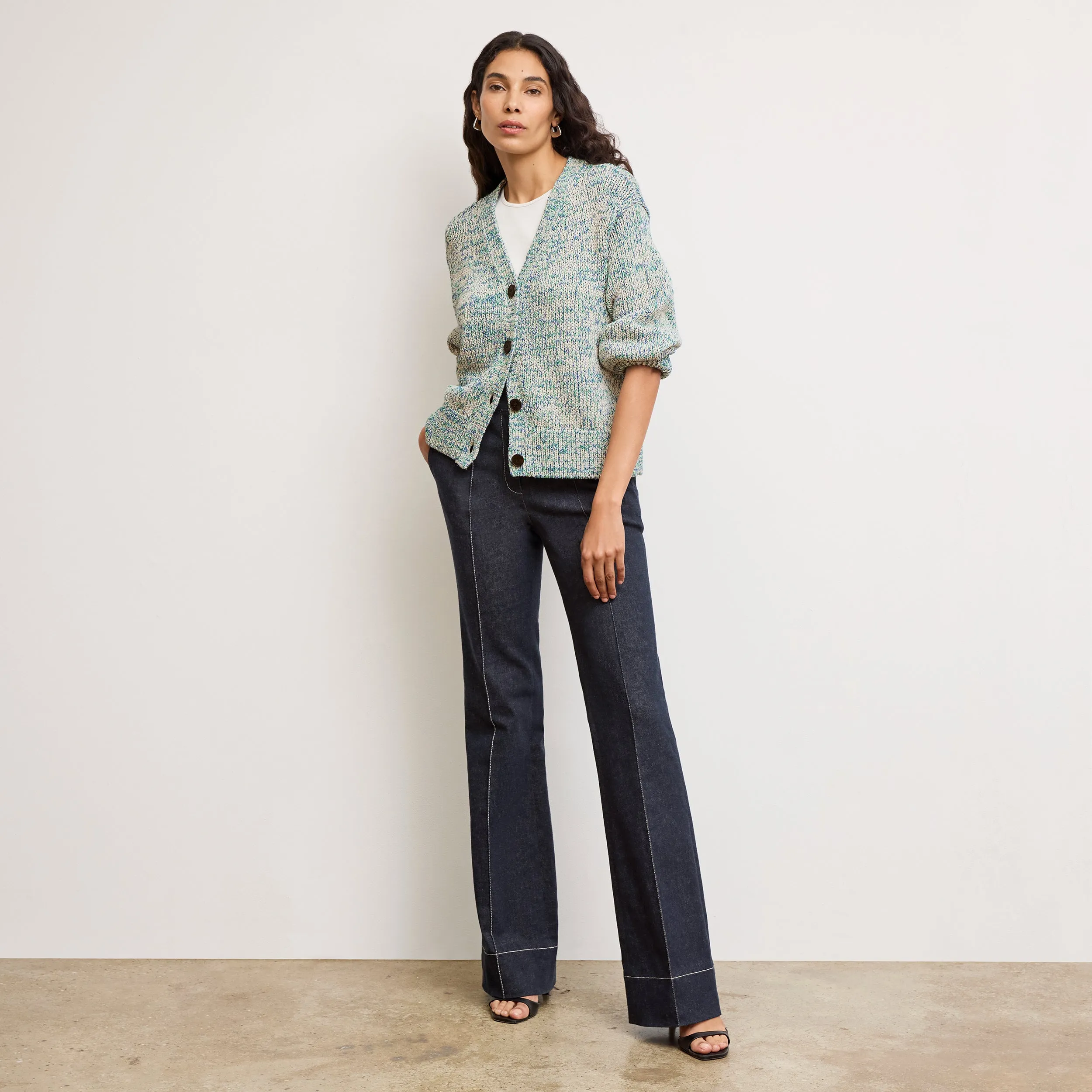 Dakota Easy Luxury Cardigan - Boucle Sweater :: Multi Elegant Cardigan