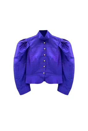 Buru x Kristin Kennedy The Kennedy Jacket - Violet Silk Minimalist Pocket Layout