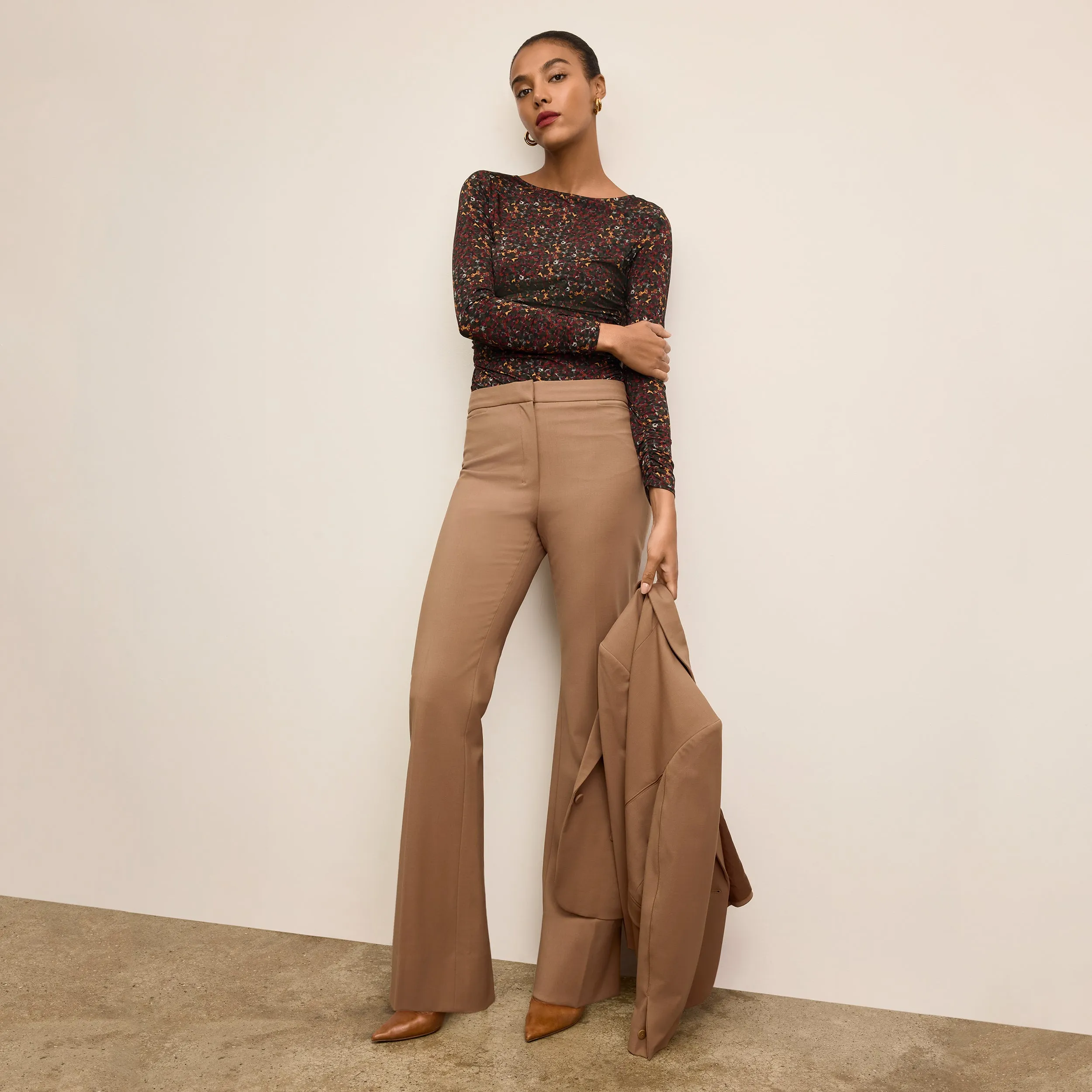 Percy Stretch Top - Printed Jersey :: Autumn Floral SweatGuard Lining ErgonomicSleeves