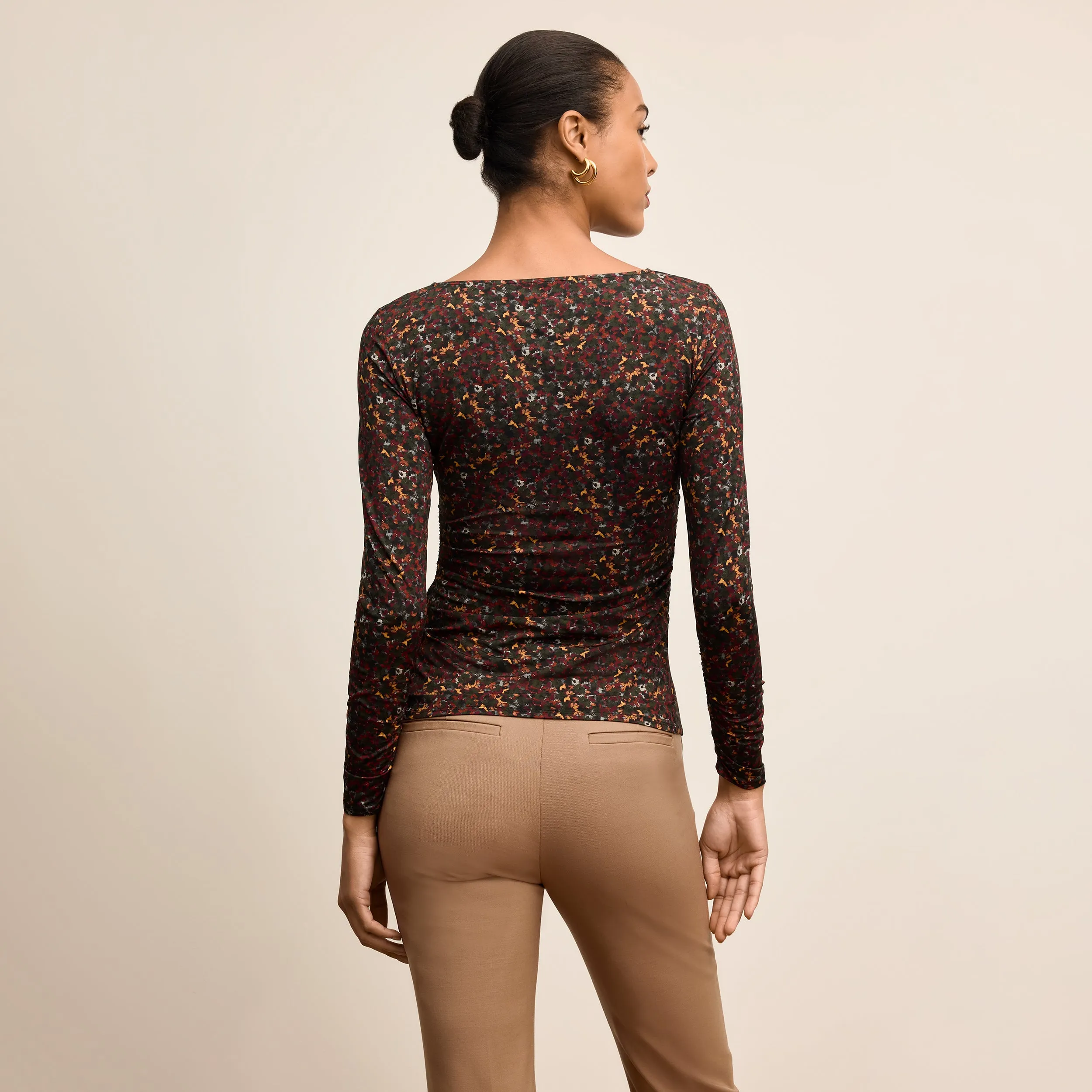 StretchComfortDesign Percy Stretch Top - Printed Jersey :: Autumn Floral
