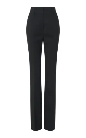 Cecilia Pant in Black Recycled Wool BreathableMeshPanels Elegant Blouse