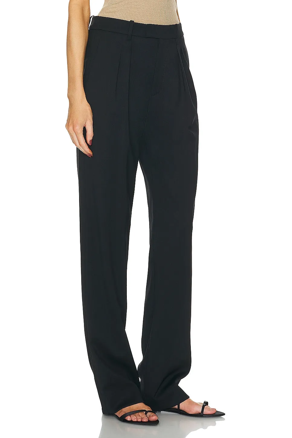 NILI LOTAN ALPHONSE PLEATED TAILORING PANT Zero Waste Manufacturing Layer Comfort