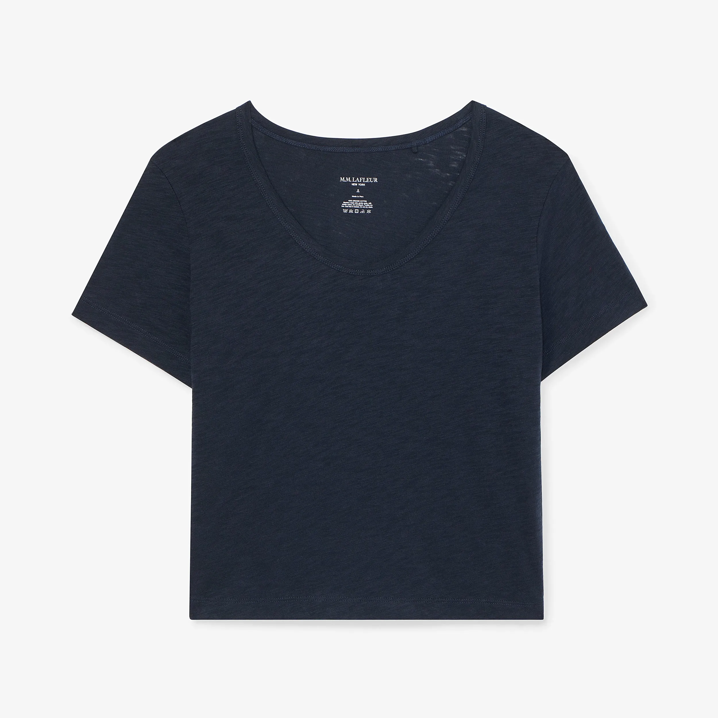 Kenya T-Shirt - Organic Cotton Slub :: Dark Navy DualLayer Weave