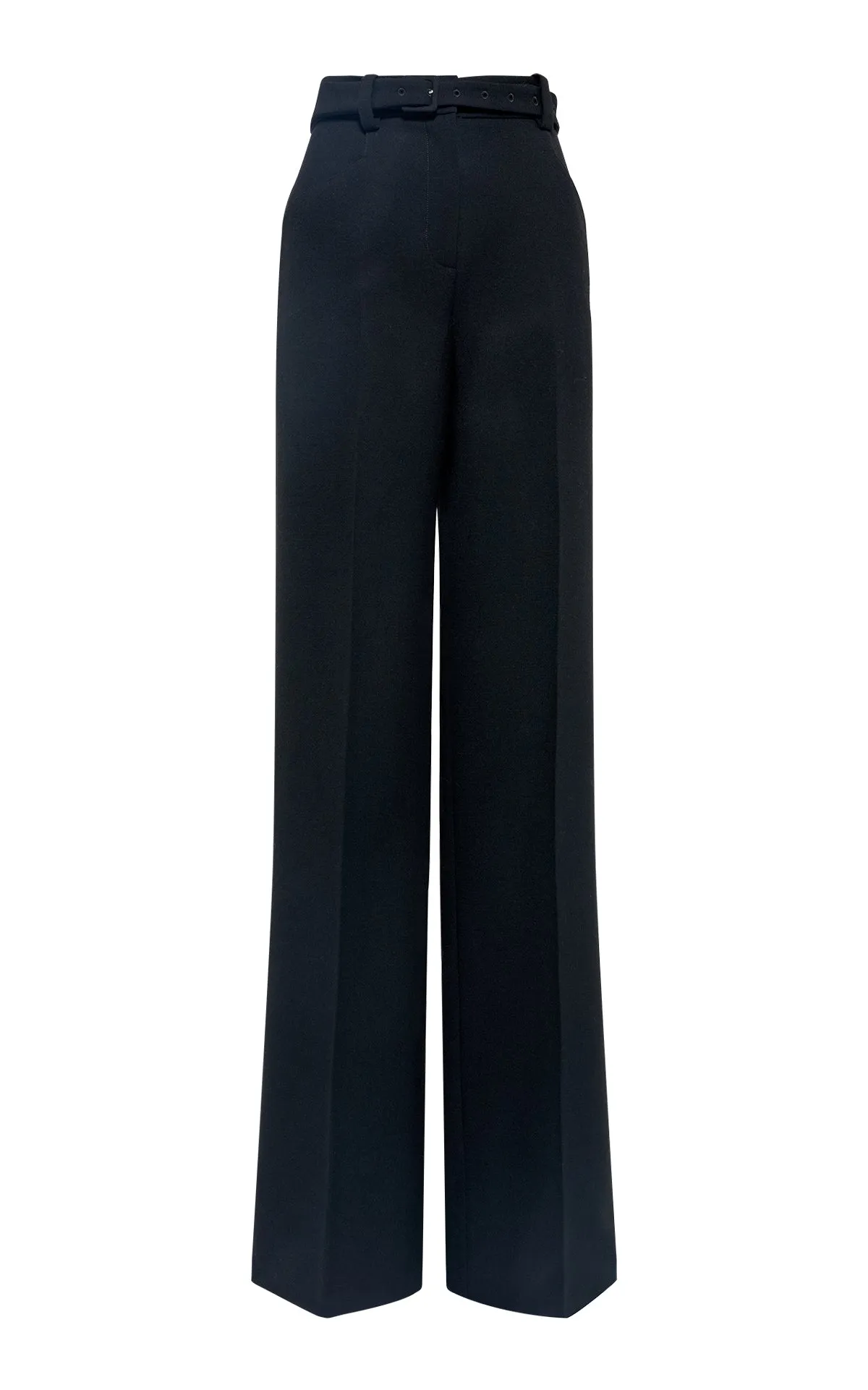 Norman Wide-Leg Pant in Black Recycled Virgin Wool Versatile Layering Piece