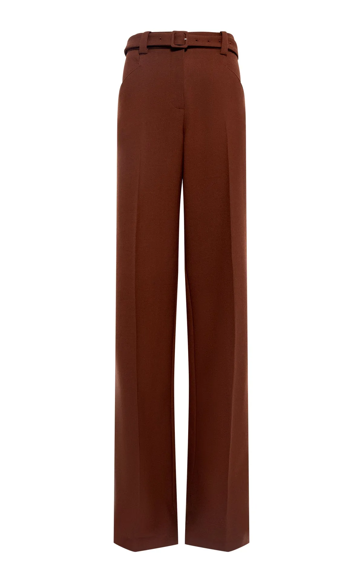 NoSlip Grip StaticResistantFabric Norman Wide-Leg Pant in Cognac Recycled Virgin Wool