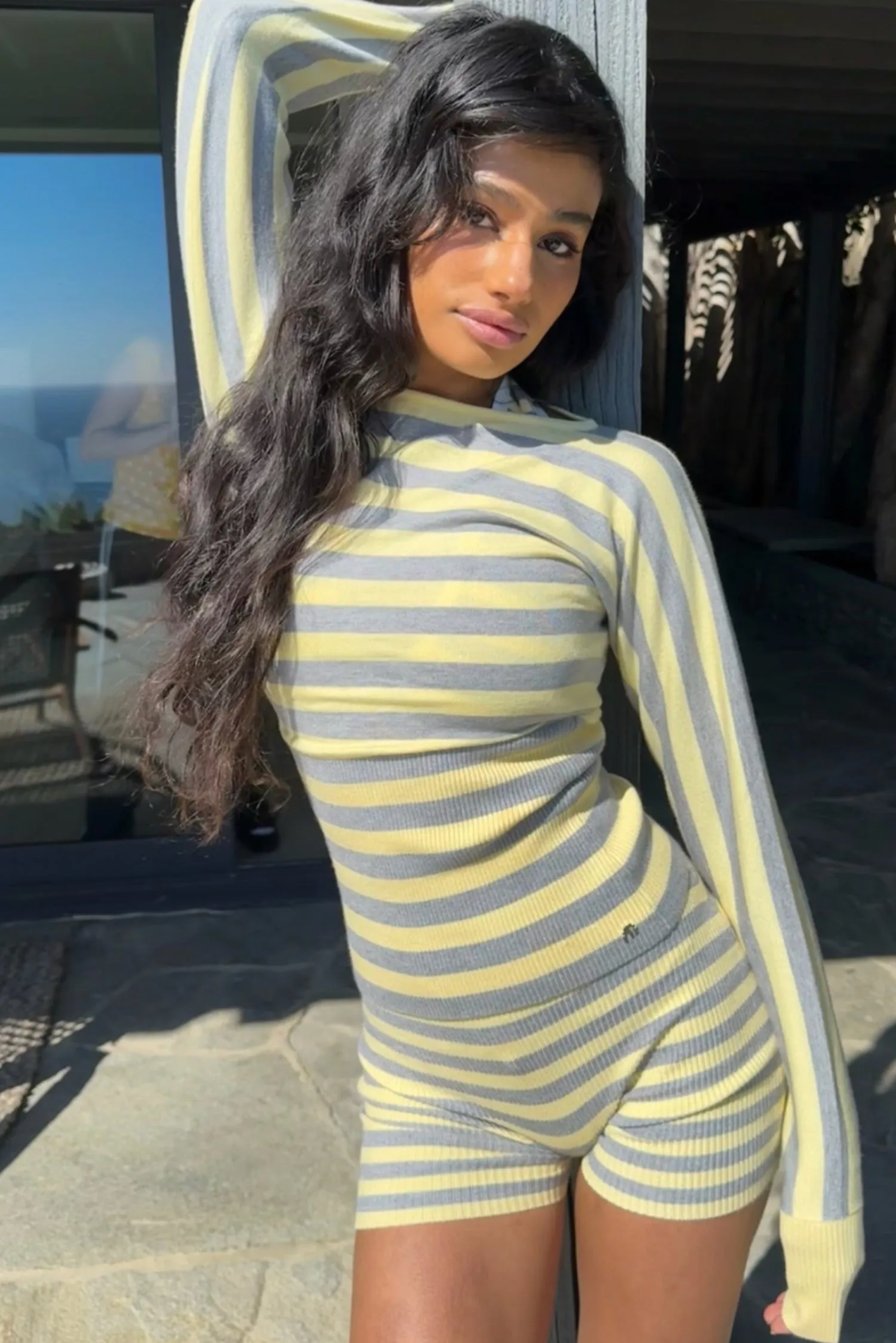 Ethically Sourced Yarn ODESSA TOP - BUTTER STRIPE