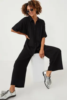 Hygienic Inner Layer Layered Wear Wide Leg Paper bag Waist Pants