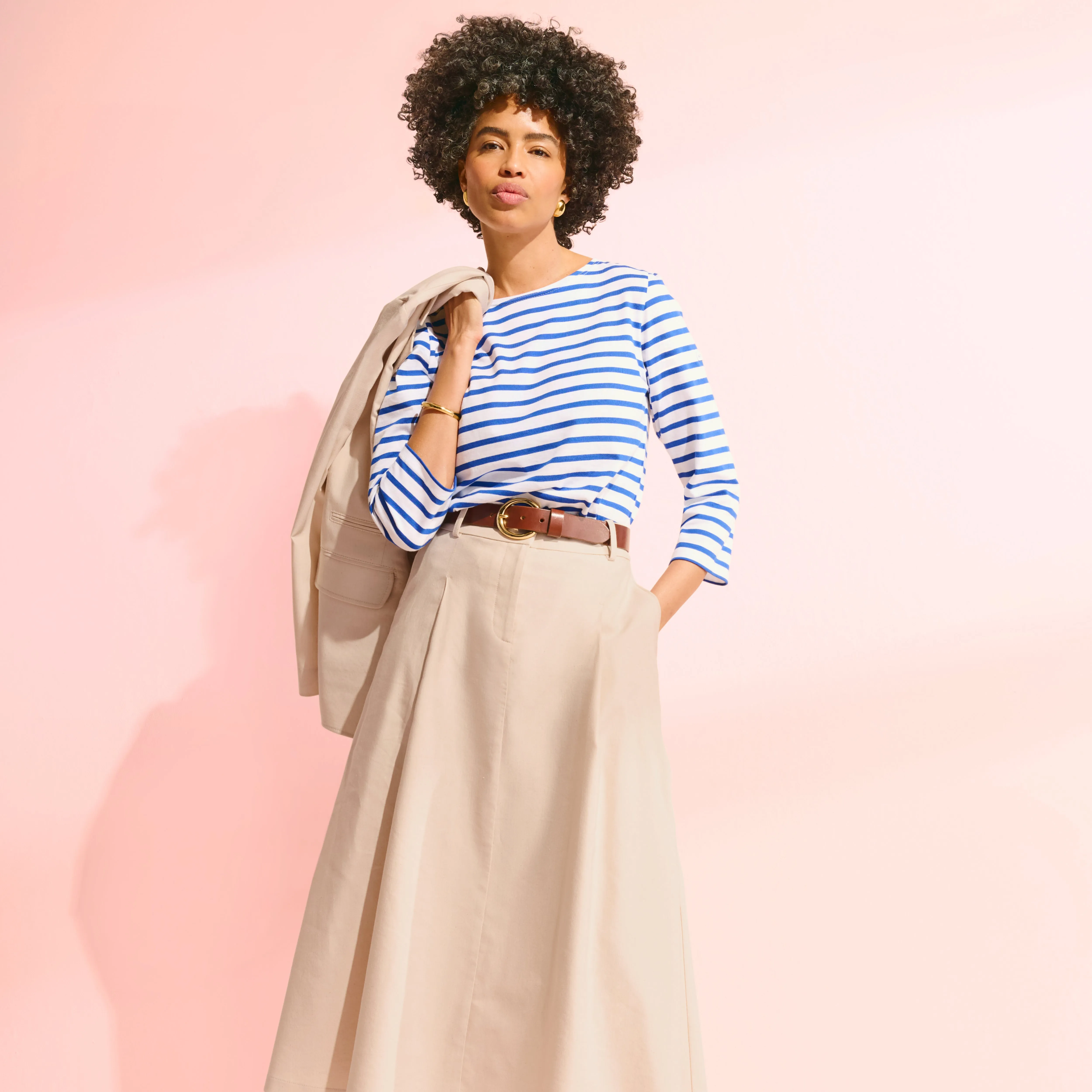 Quick Dry Fabric Olia Breeze Skirt - Cotton Viscose :: Natural