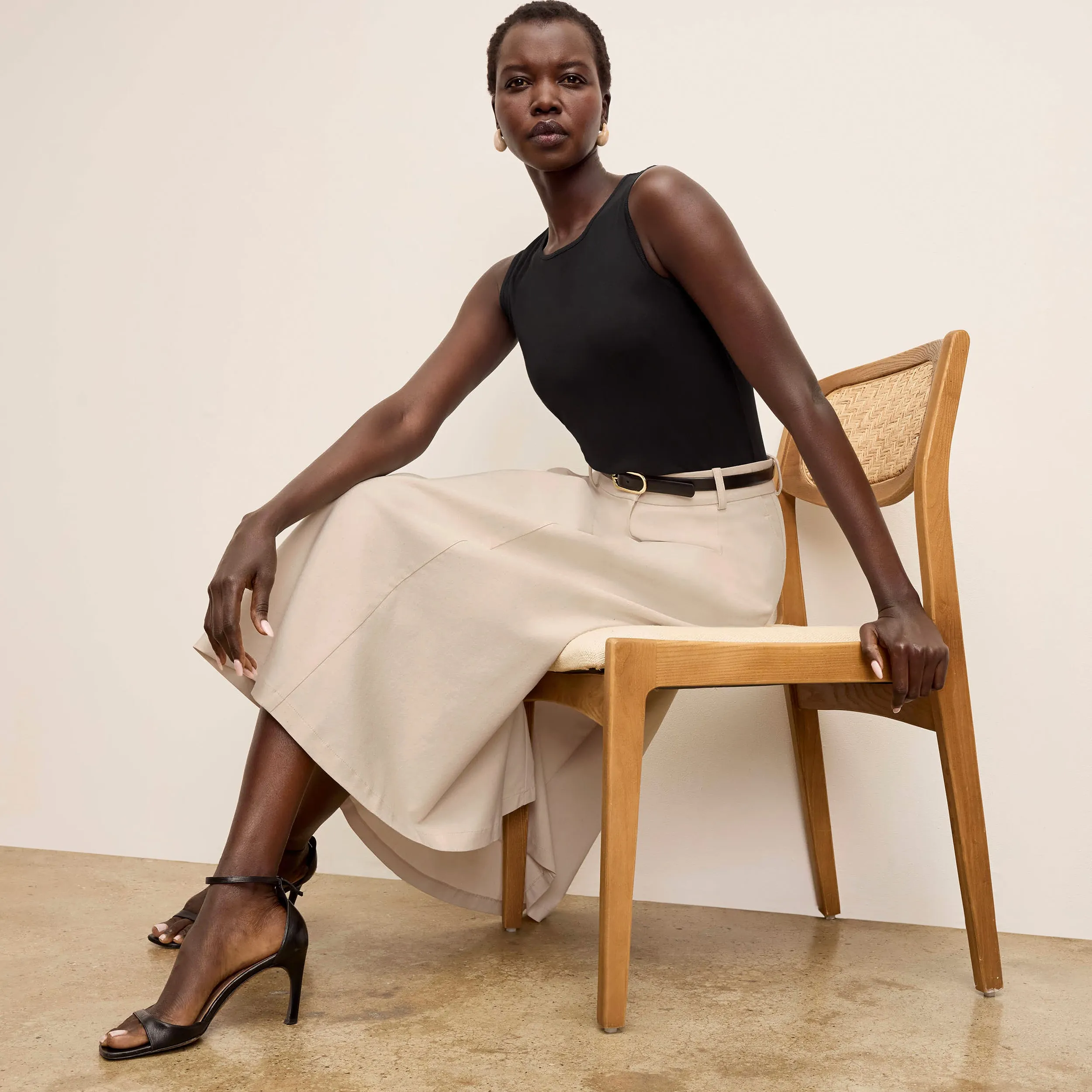 Olia Breeze Skirt - Cotton Viscose :: Natural Water Repellent Finish Elegant Look