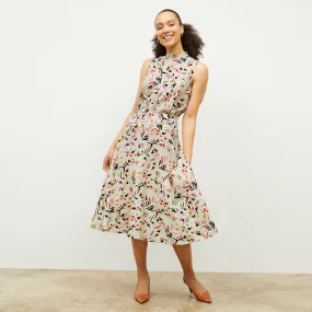 Oona Dress - Airy Cotton :: Rhythm Print Pocket Reinforcement Durable Double Stitching