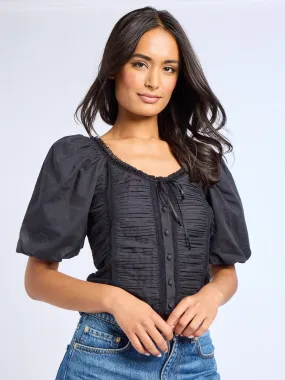 Sun Protective Fabric Ophelia Top in Black