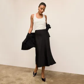 Orchard Slip Skirt - Luxe Pointelle :: Black Print Mix