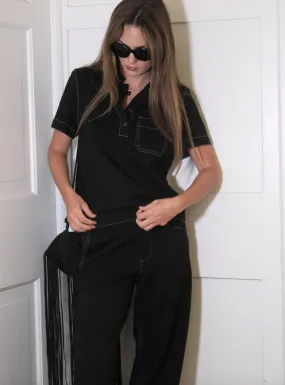 TaglessDesign RAG & BONE IRINA CONTRAST STITCH POLO