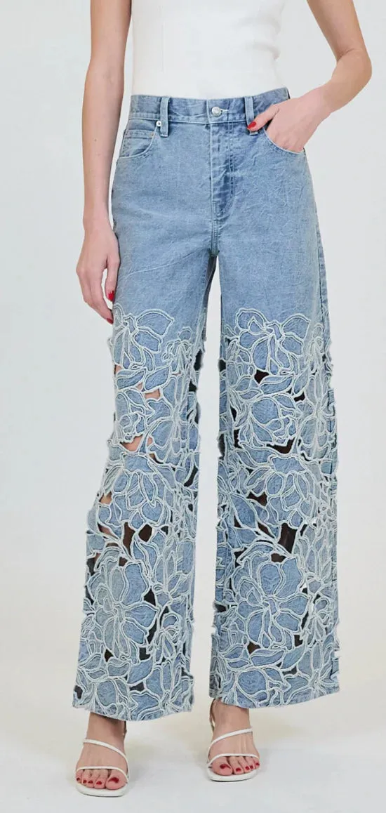 Roll Up Sleeve Design SIMKHAI BETTY STRAIGHT LEG JEAN