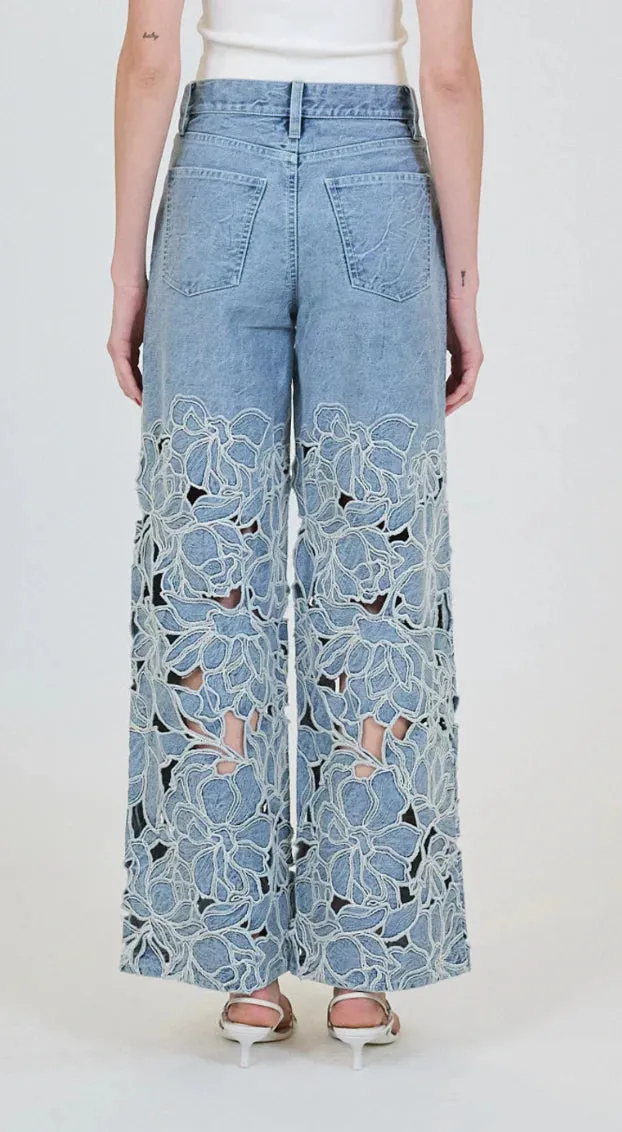 SelfFabric Binding SIMKHAI BETTY STRAIGHT LEG JEAN