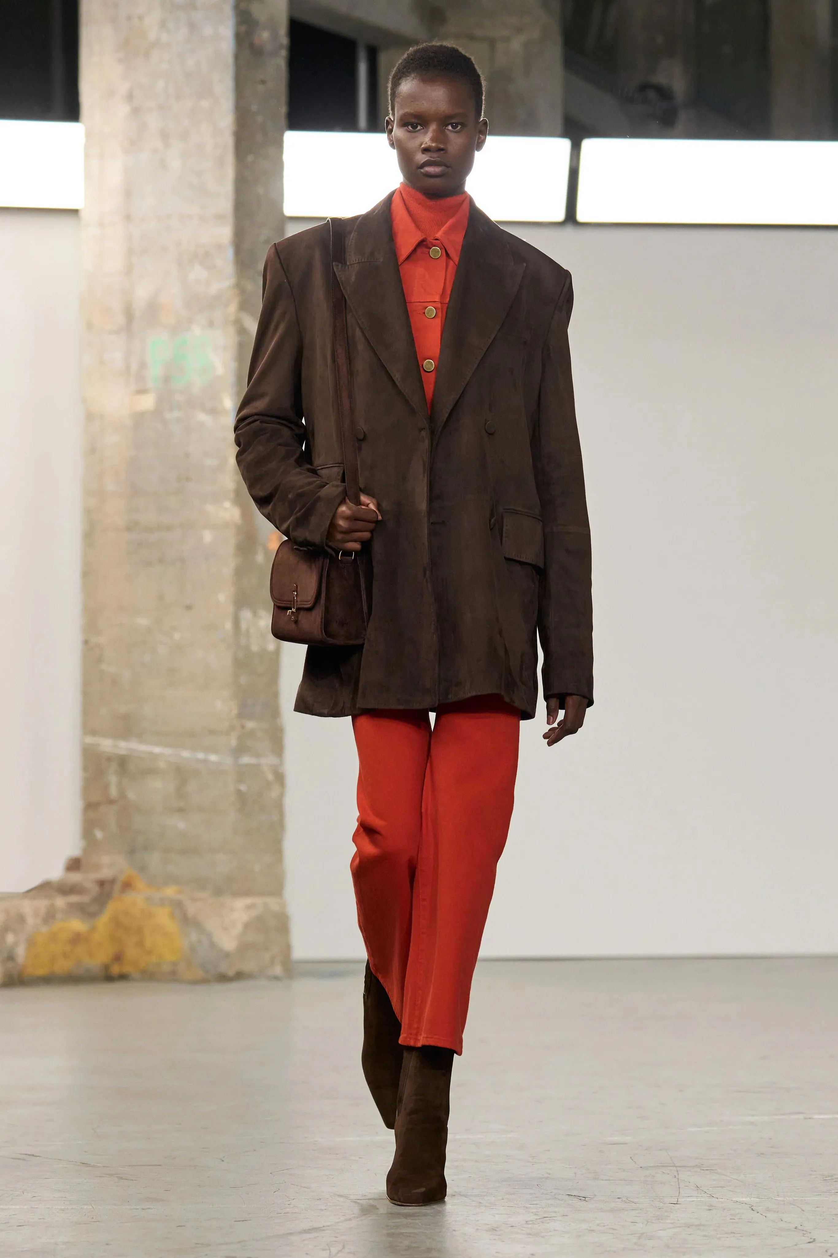 EcoFriendly Manufacturing RawHemDetail Ezra Bootcut Cropped Jean in Antelope Orange Recycled Cotton Denim