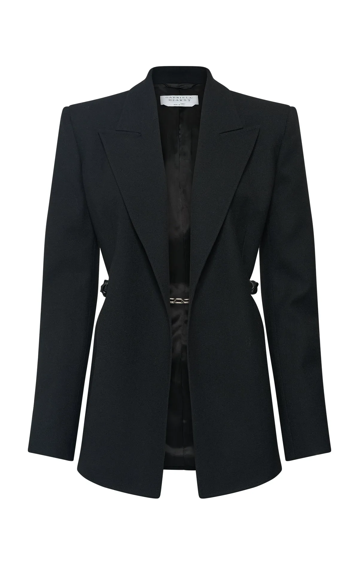 Epona Chain Blazer in Black Recycled Virgin Wool All-Purpose MinimalistAesthetic