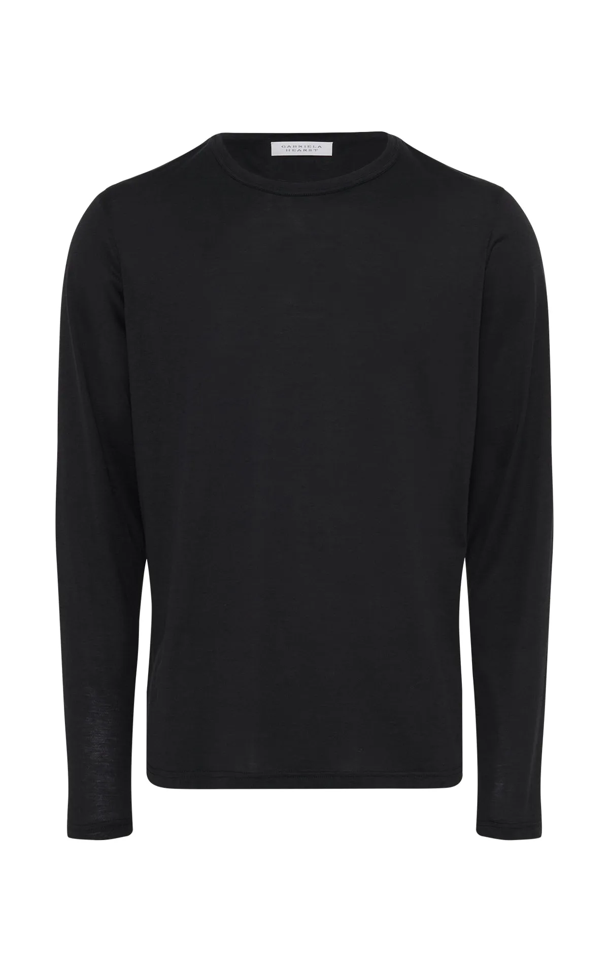 Owen Long Sleeve T-Shirt in Black Cashmere Breathable Tank