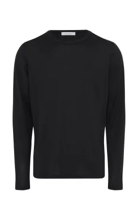 Owen Long Sleeve T-Shirt in Black Cashmere Breathable Tank
