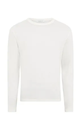 UV Protective Layer Modern Design Owen Long Sleeve T-Shirt in Ivory Cashmere