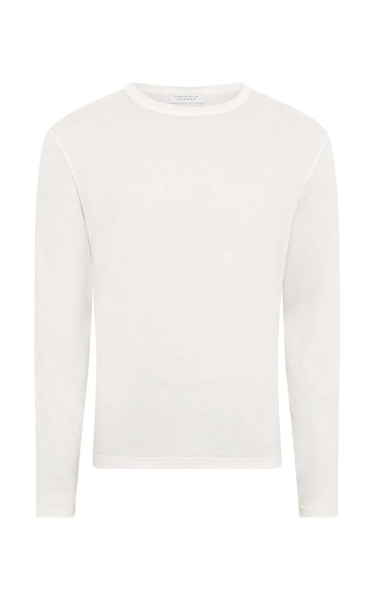 UV Protective Layer Modern Design Owen Long Sleeve T-Shirt in Ivory Cashmere