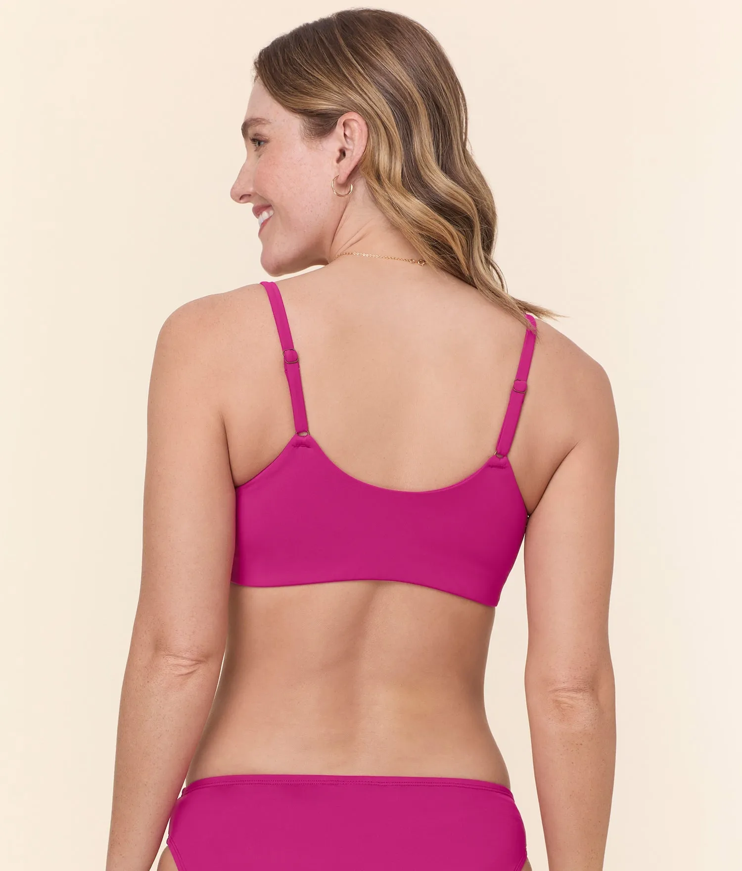 Packable-Design The Maui Bikini Top - Eco Nylon - Fuchsia