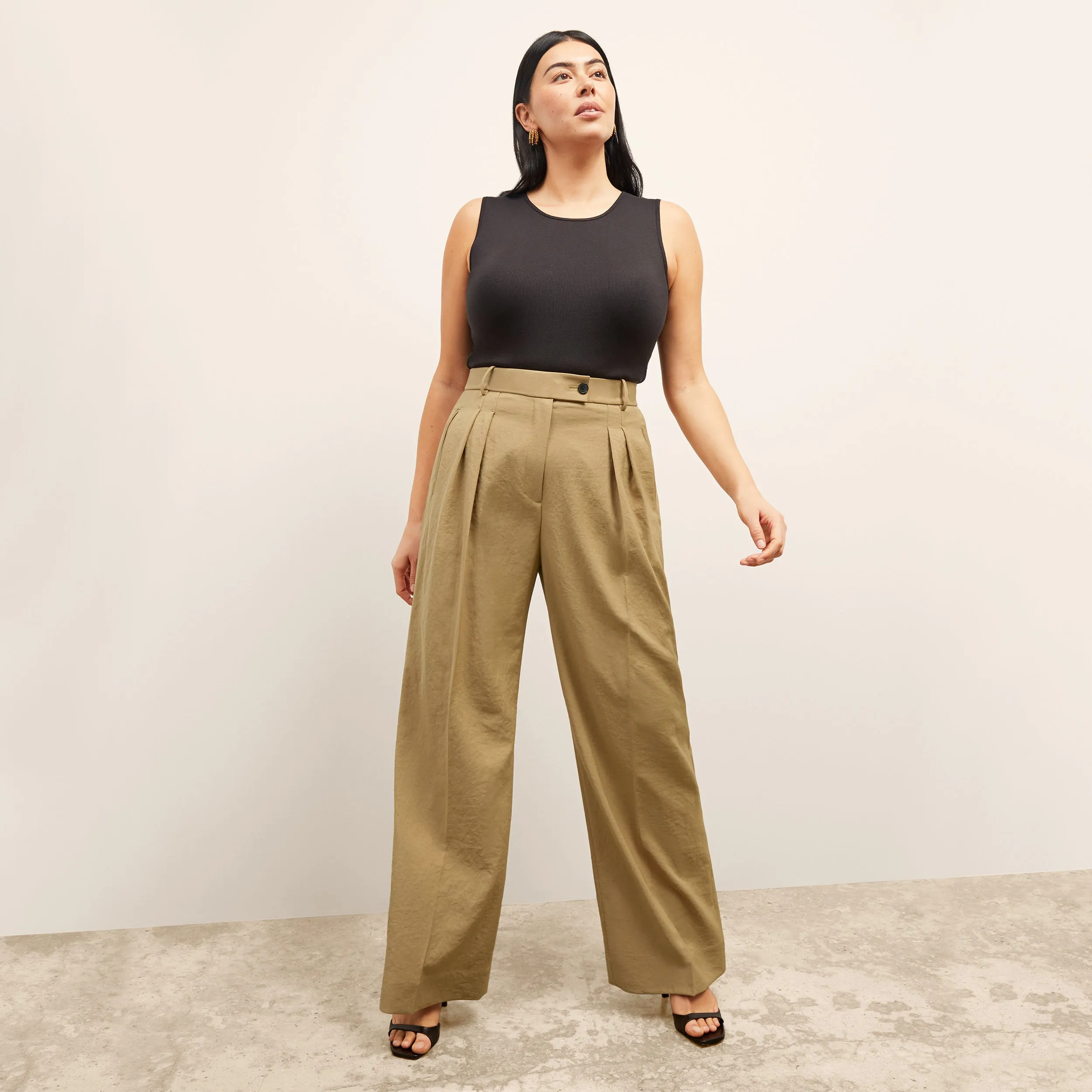 Paige Tank - Organic Ribbed Pima Cotton :: Black Light Fashion