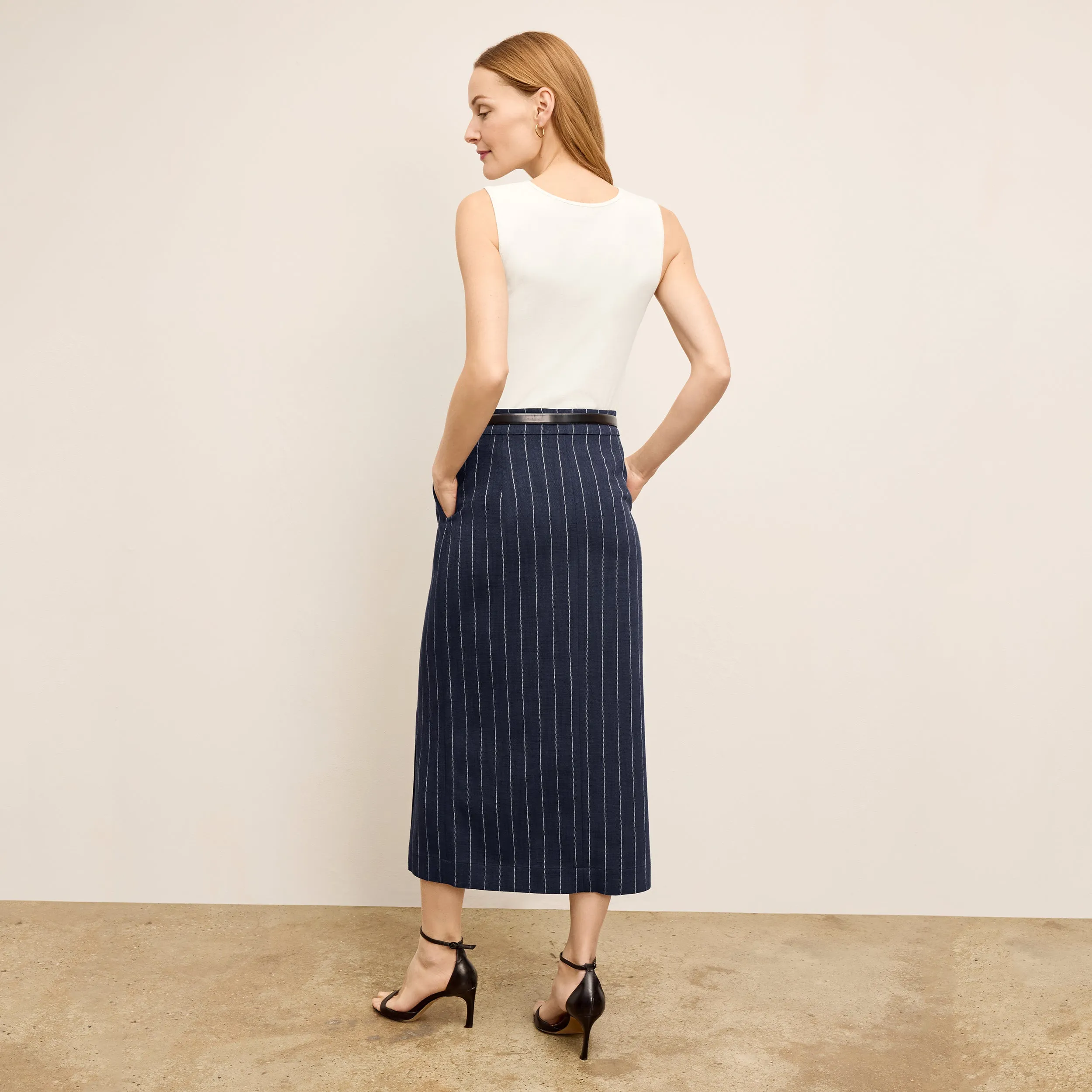 RollUpSleeves Bold Patterns Paige Tank - Organic Ribbed Pima Cotton :: Ivory