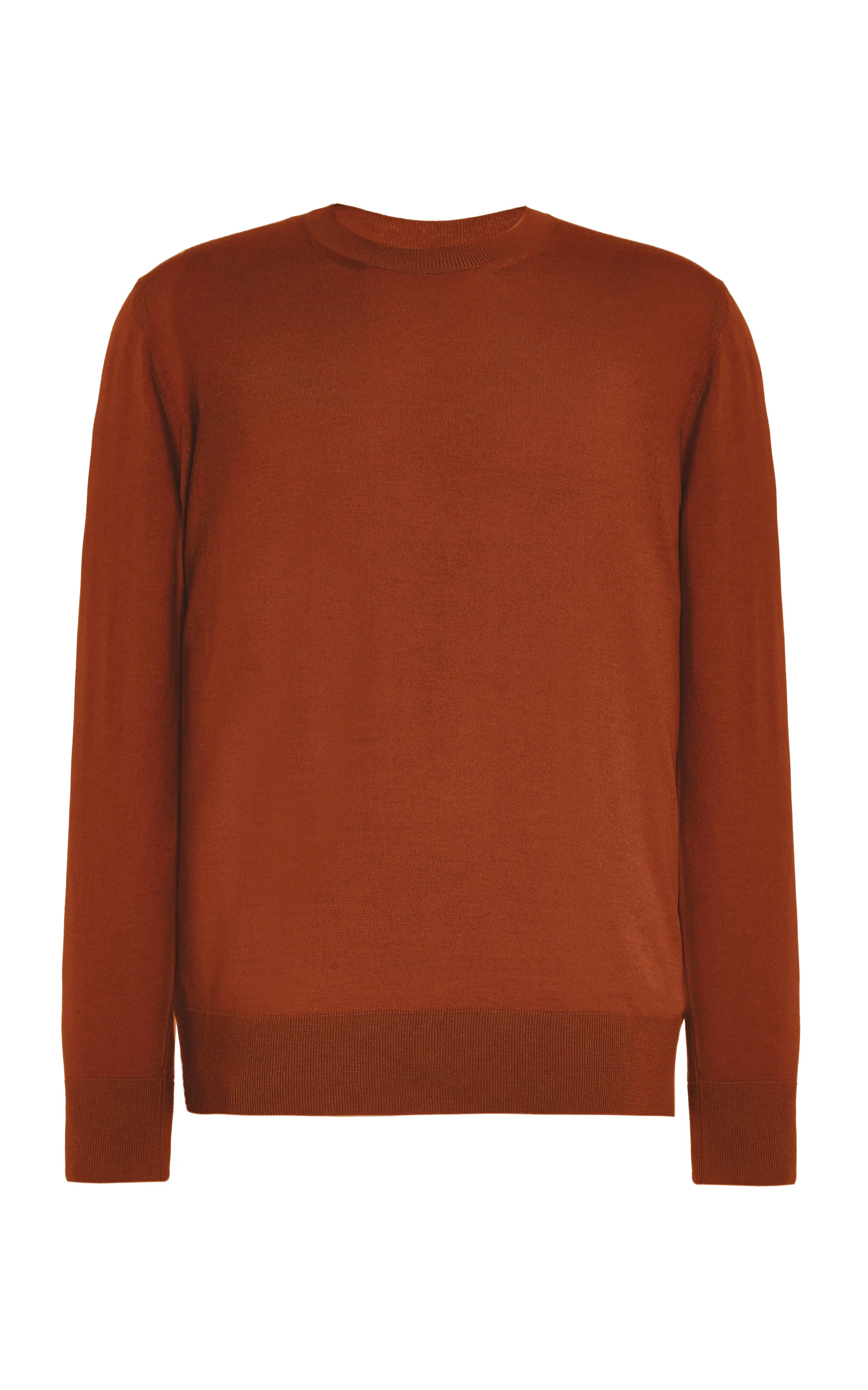 Palco Knit Crewneck in Copper Merino Wool Hypoallergenic Fiber Blend Home Trend
