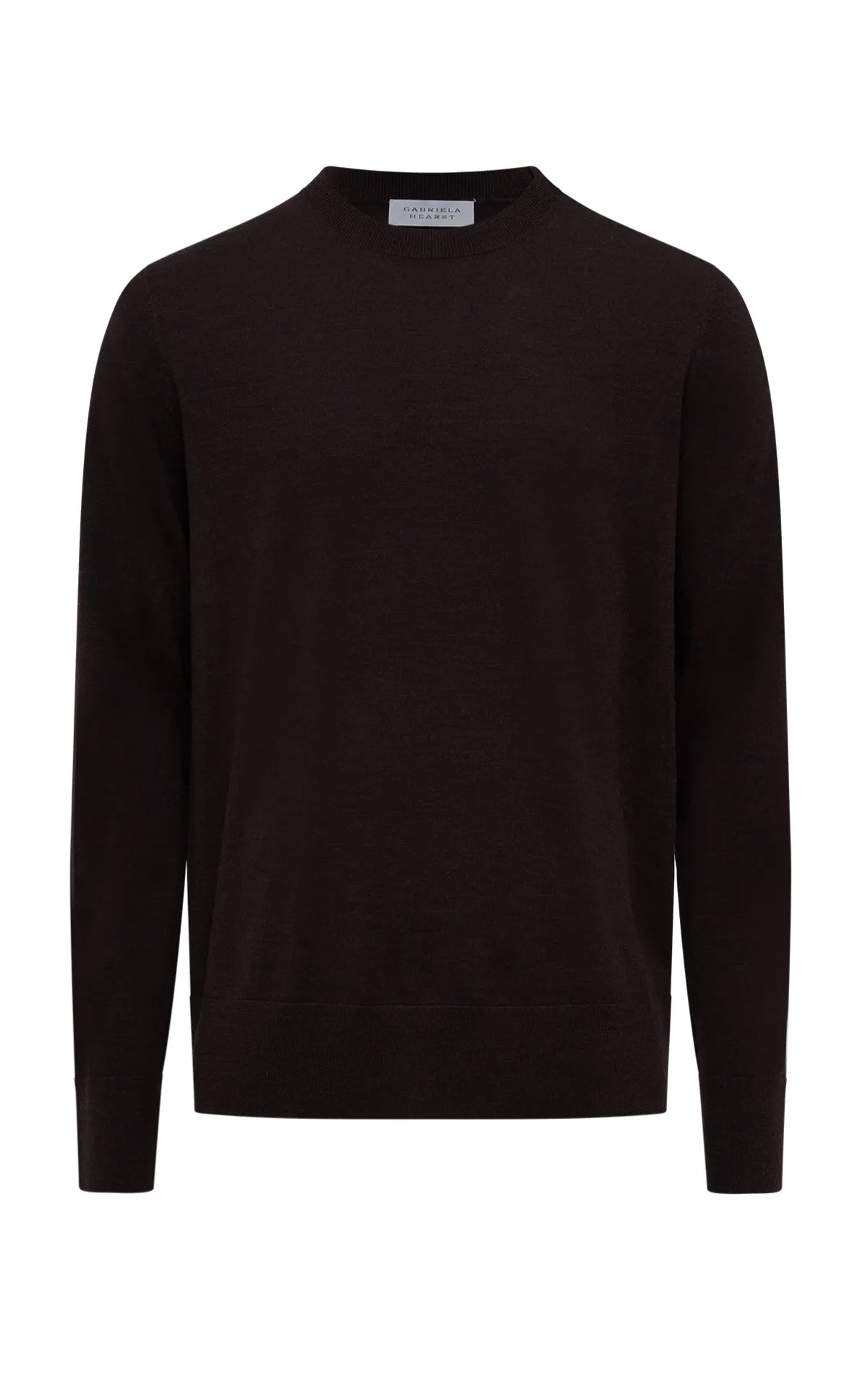 Quick Fit Stylish Comfort Palco Knit Sweater in Chocolate Merino Wool