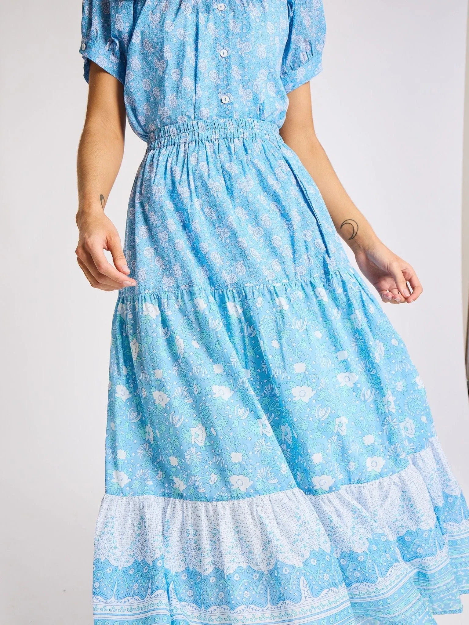 Paola Skirt in Charleston Floral Cultural Heritage