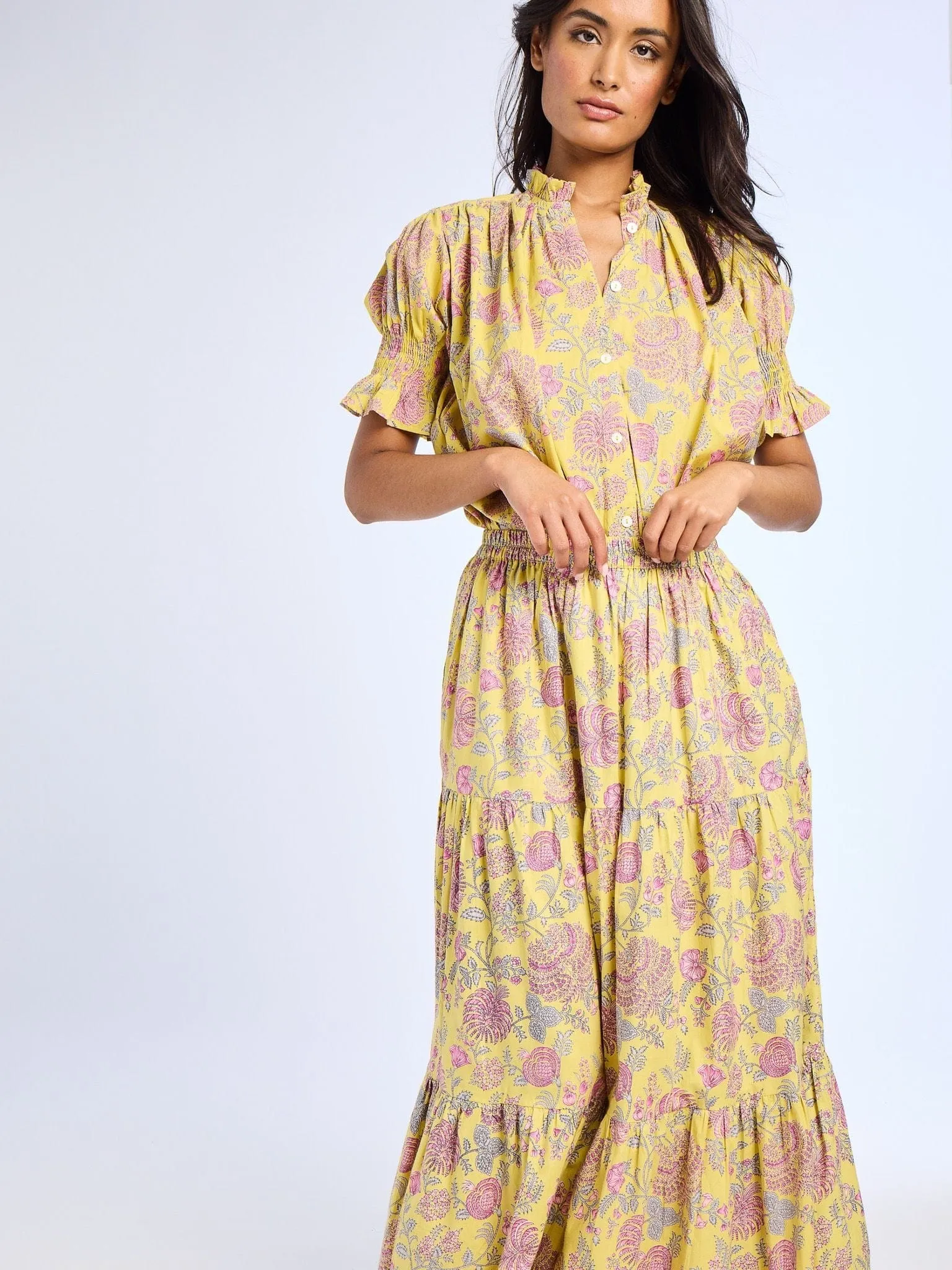 Paola Skirt in Citron Floral Light Moodboard