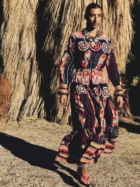 Paola Skirt in Maar Print Dance Practice