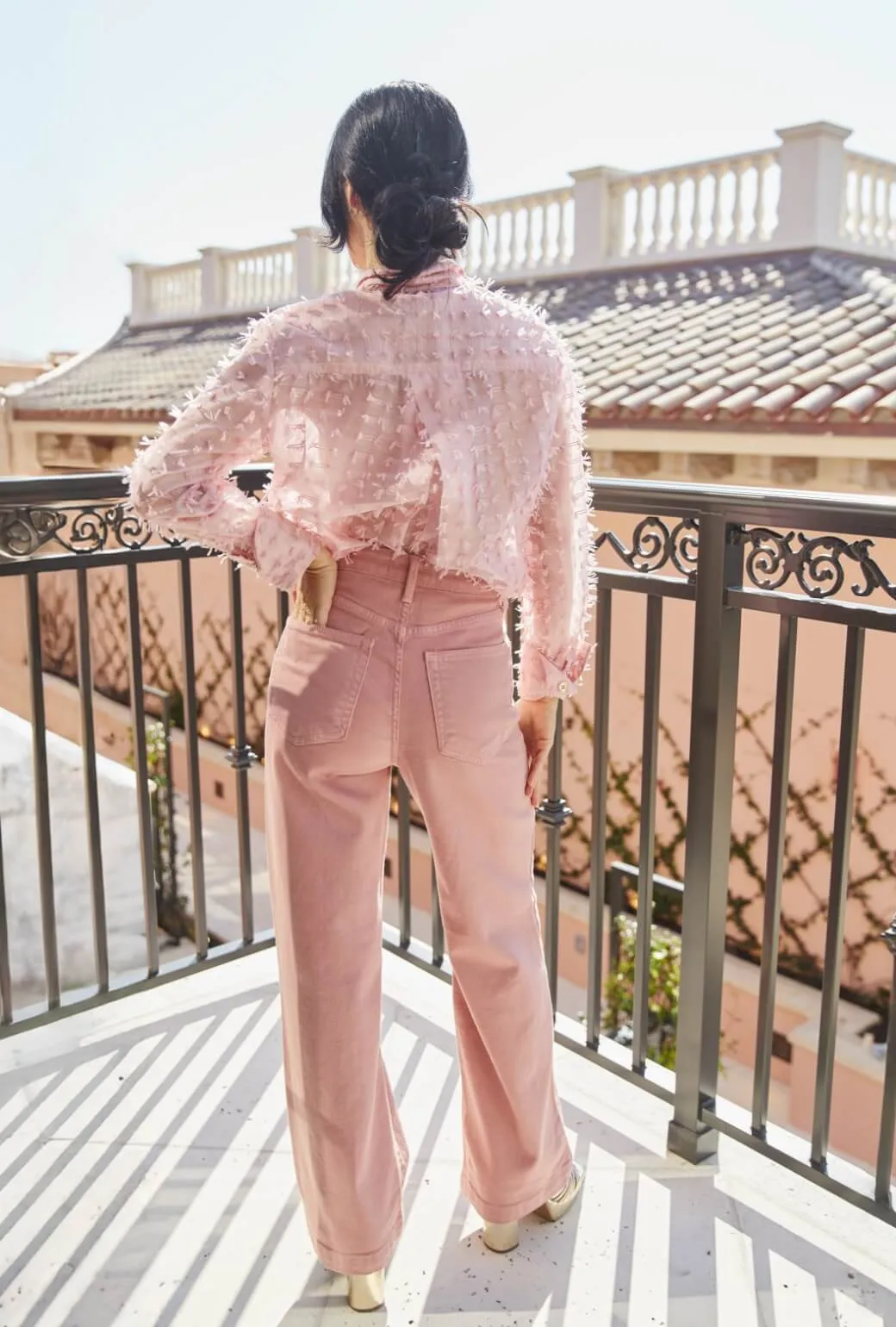 Patch Pocket Jeans - Rose Low Profile SmoothZipClosure