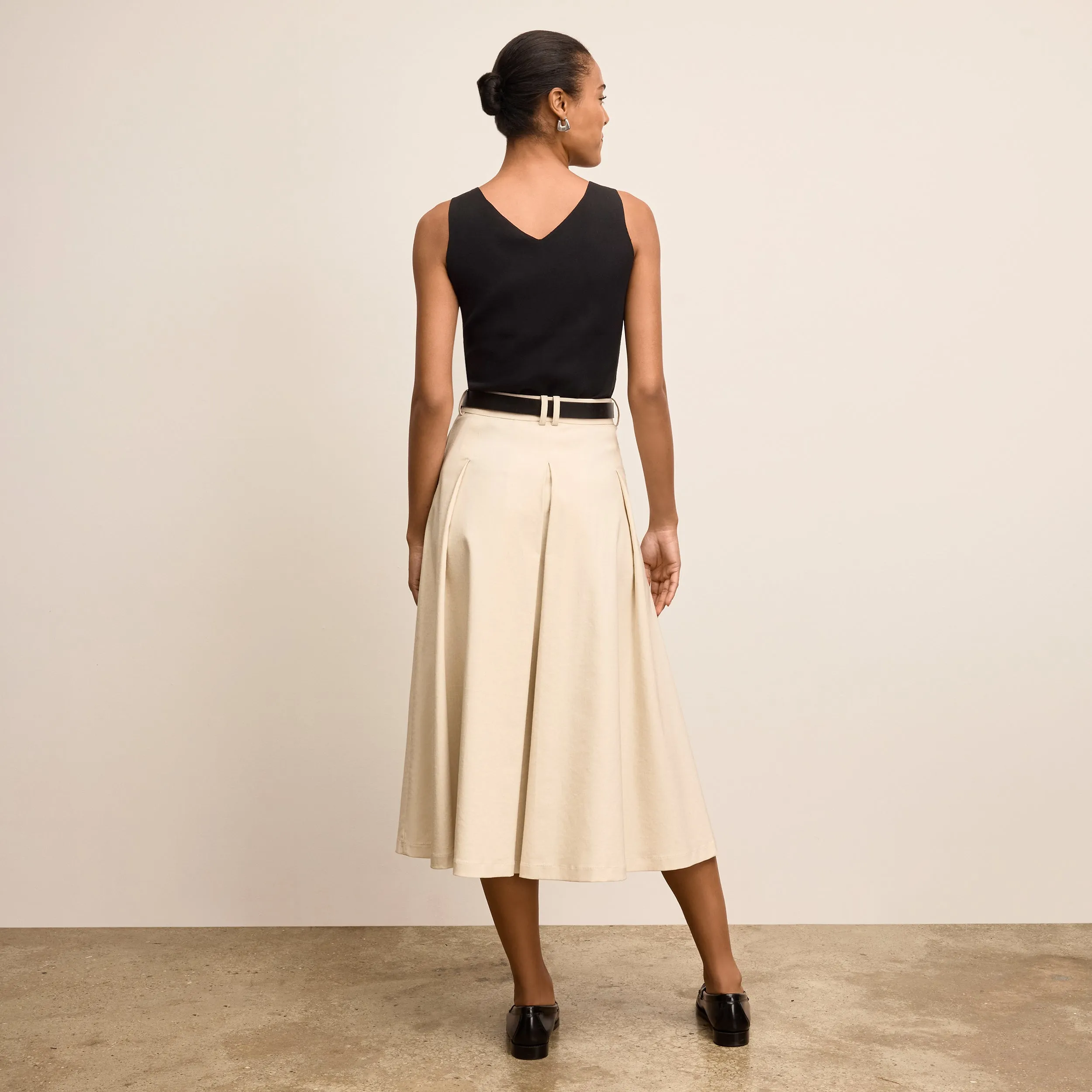 Soft touch finish Flatlock stitching Peggy Top - Eco 365Knit :: Black