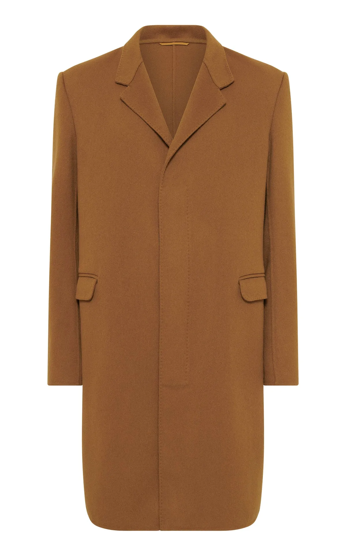 Peter Coat in Yellow Ochre Double-Face Recycled Cashmere OdorResistant Breathable Microfiber