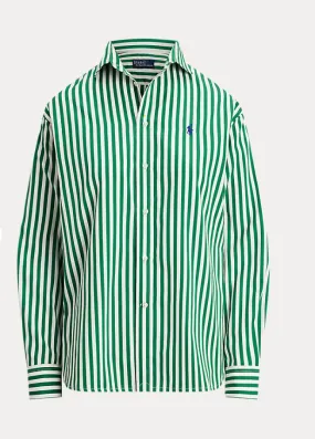 POLO RALPH LAUREN STRIPED BLOUSE MicrofiberBlend VentilatedArmholes