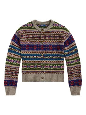 Airflow Vents POLO RALPH LAUREN WOOL BLEND CREWNECK CARDIGAN