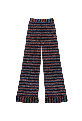 Poolside Flat Front Trousers  - Rainbow Shimmer Flexible Motion