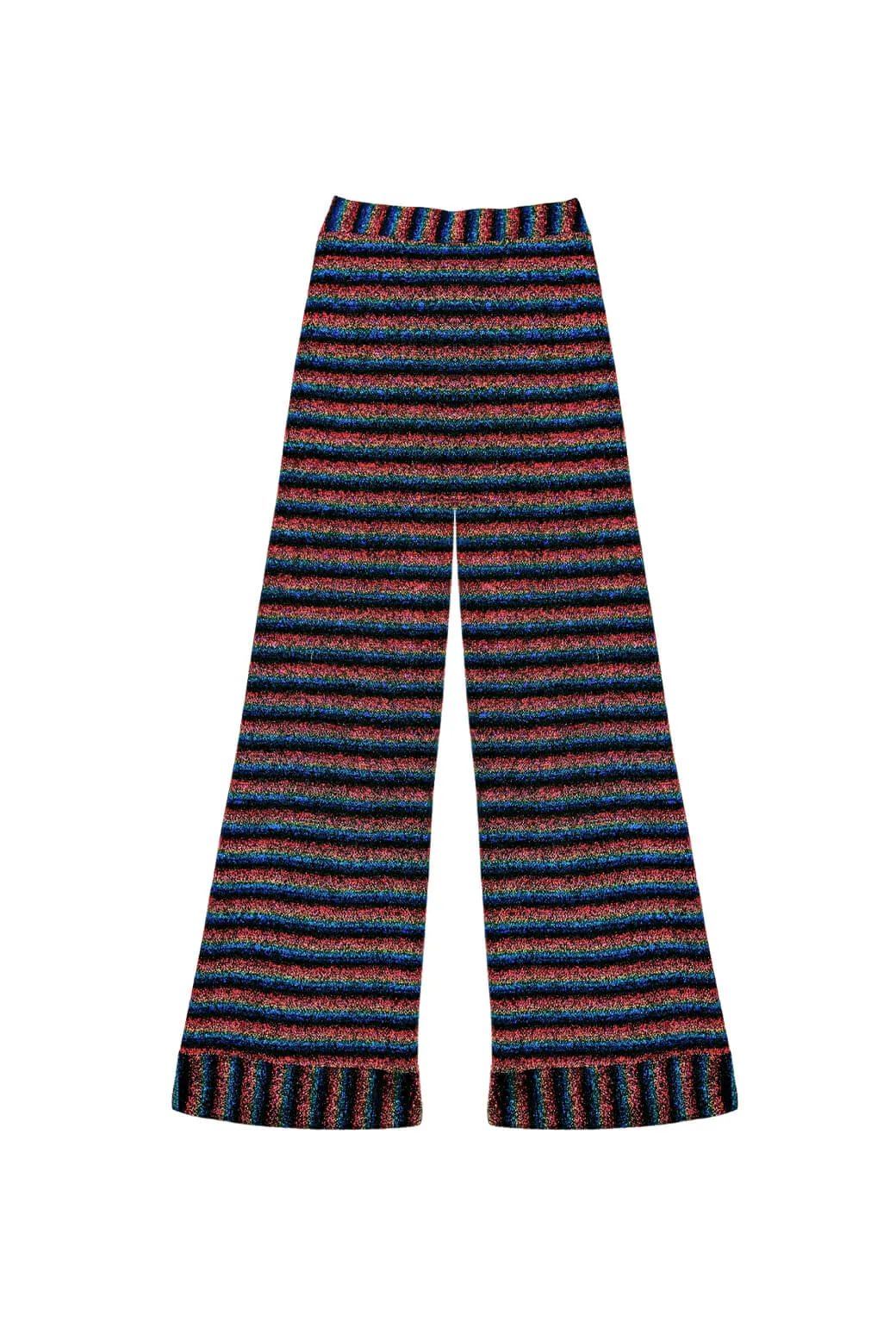 Poolside Flat Front Trousers  - Rainbow Shimmer Flexible Motion