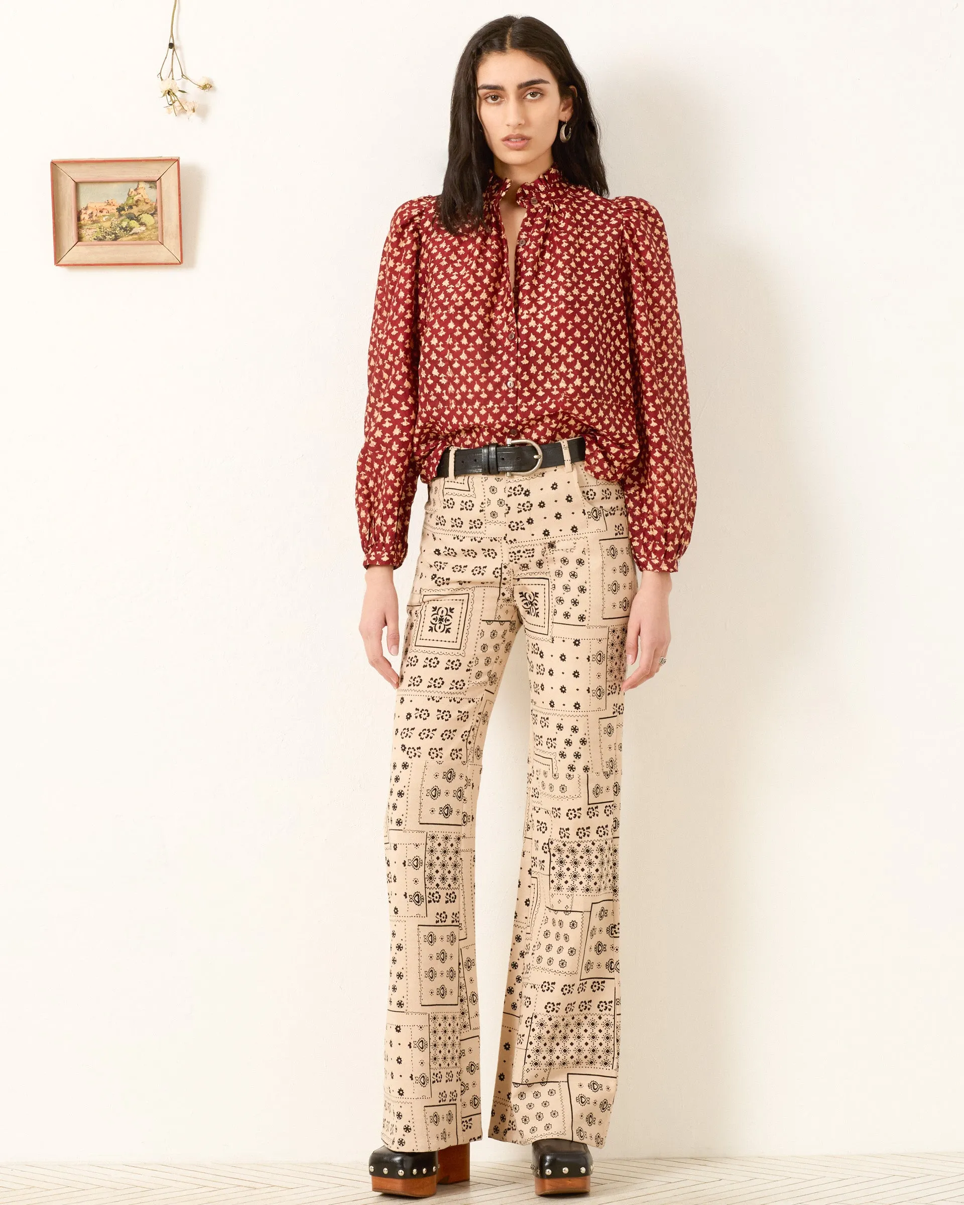 ALIX OF BOHEMIA ANNABEL MAHOGANY BHUTTI SHIRT Lightweight Design