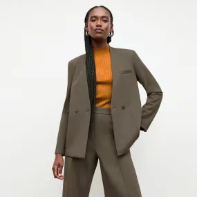 PreShrunk Cotton Jersey Janette Blazer - Butter Ponte :: Ash WrinkleResistantTextile