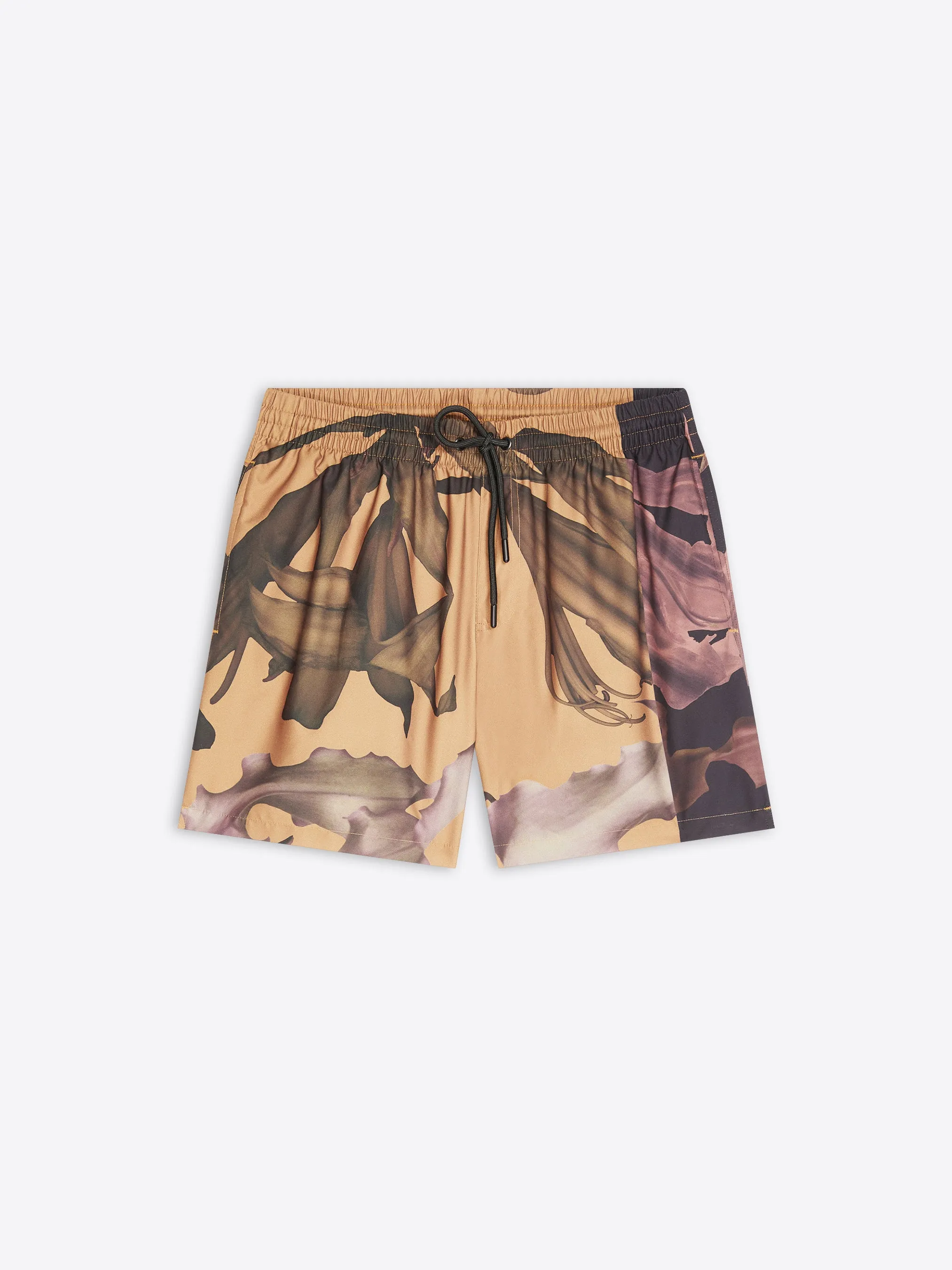 Adjustable Drawcord Quick Fasten Buckles Printed swim shorts