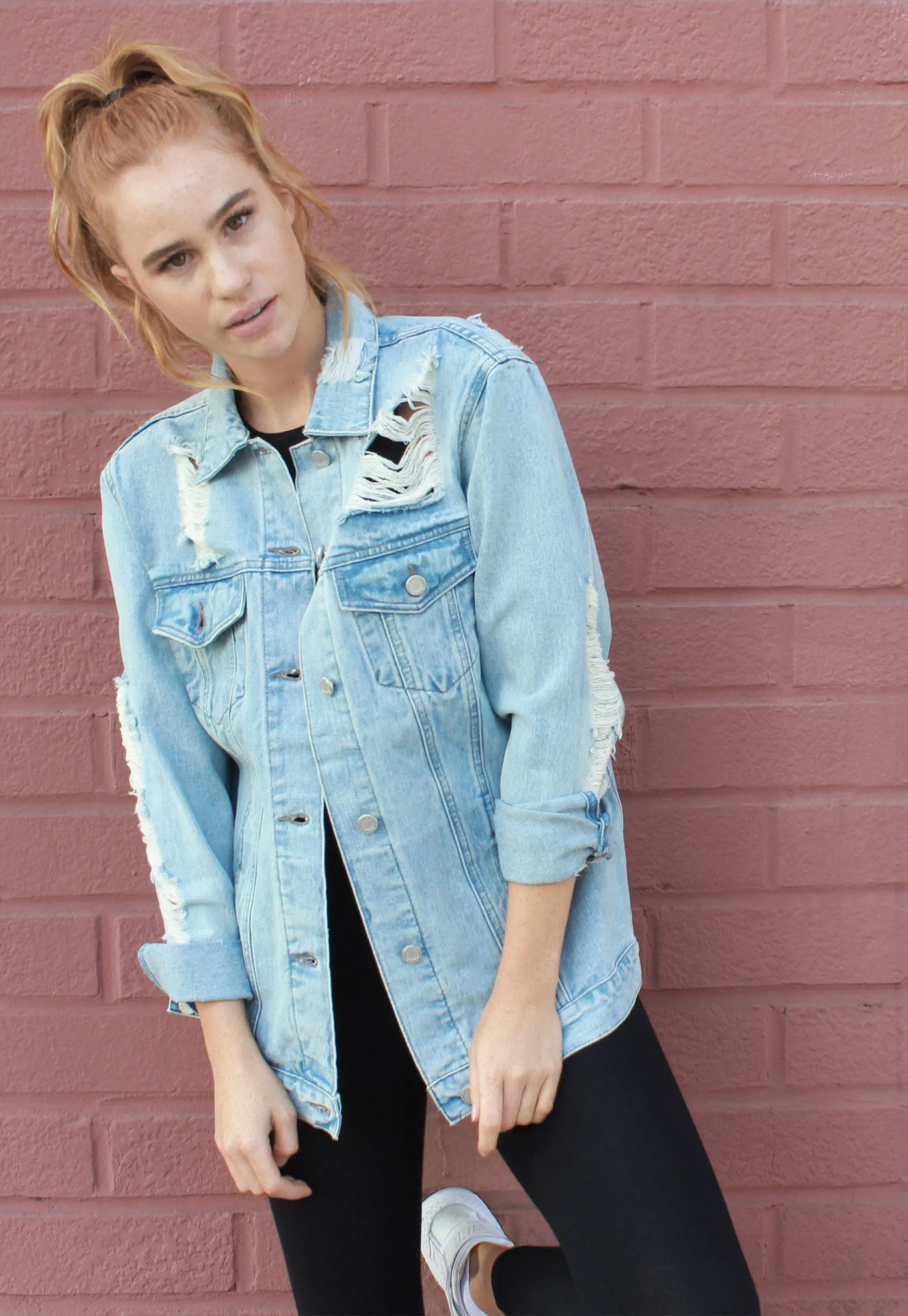 Total Destruction Oversized Denim Jacket All Day Fit