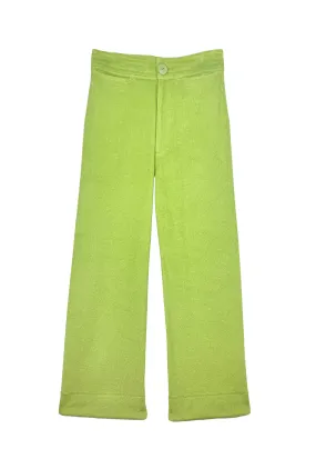 Pull-on style Compression Support Lining SAMPLE - The Charlie Pant - Lime Sherbet Terry